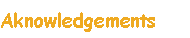 Aknowledgements
